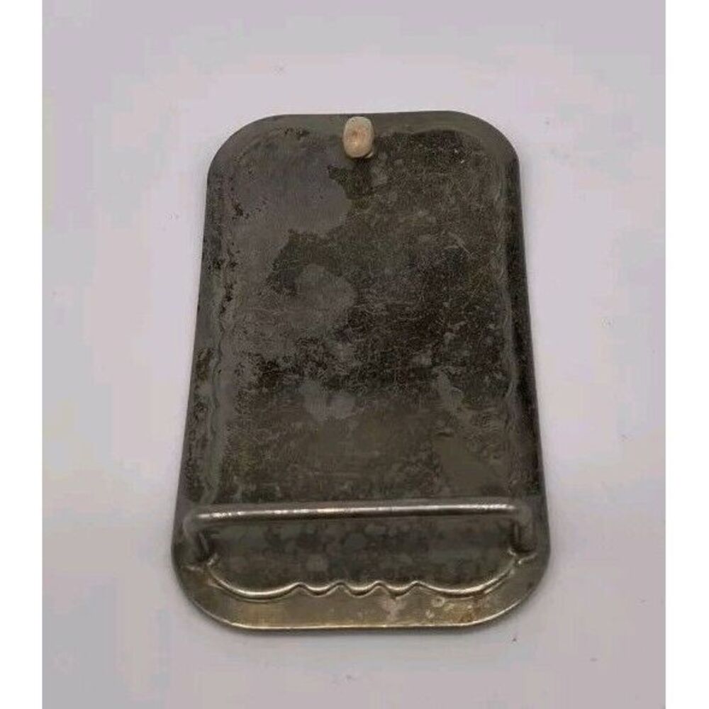 Vintage Nickel Plated Metal Western Cowboy Belt Buckle Rectangular - Picture 6 of 8